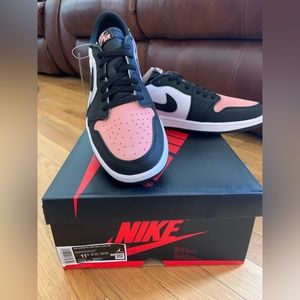 Nike Air Jordan 1 Retro Low Men’s Size 11.5; Black/Bleached Coral-White